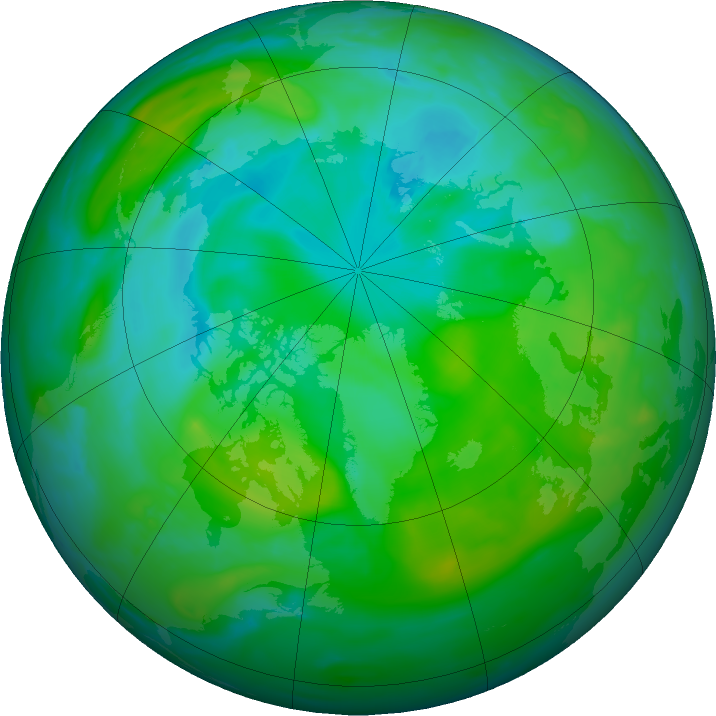 Arctic ozone map for 05 August 2021